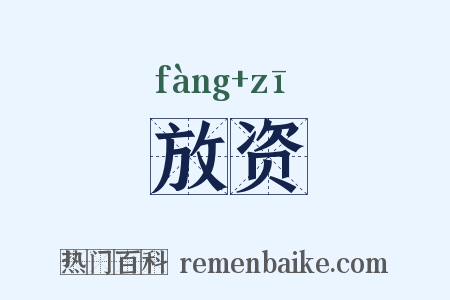 放资是什么意思的图片